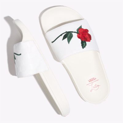 Vans Leila Hurst Slide-On - Kadın Sandalet (Beyaz)